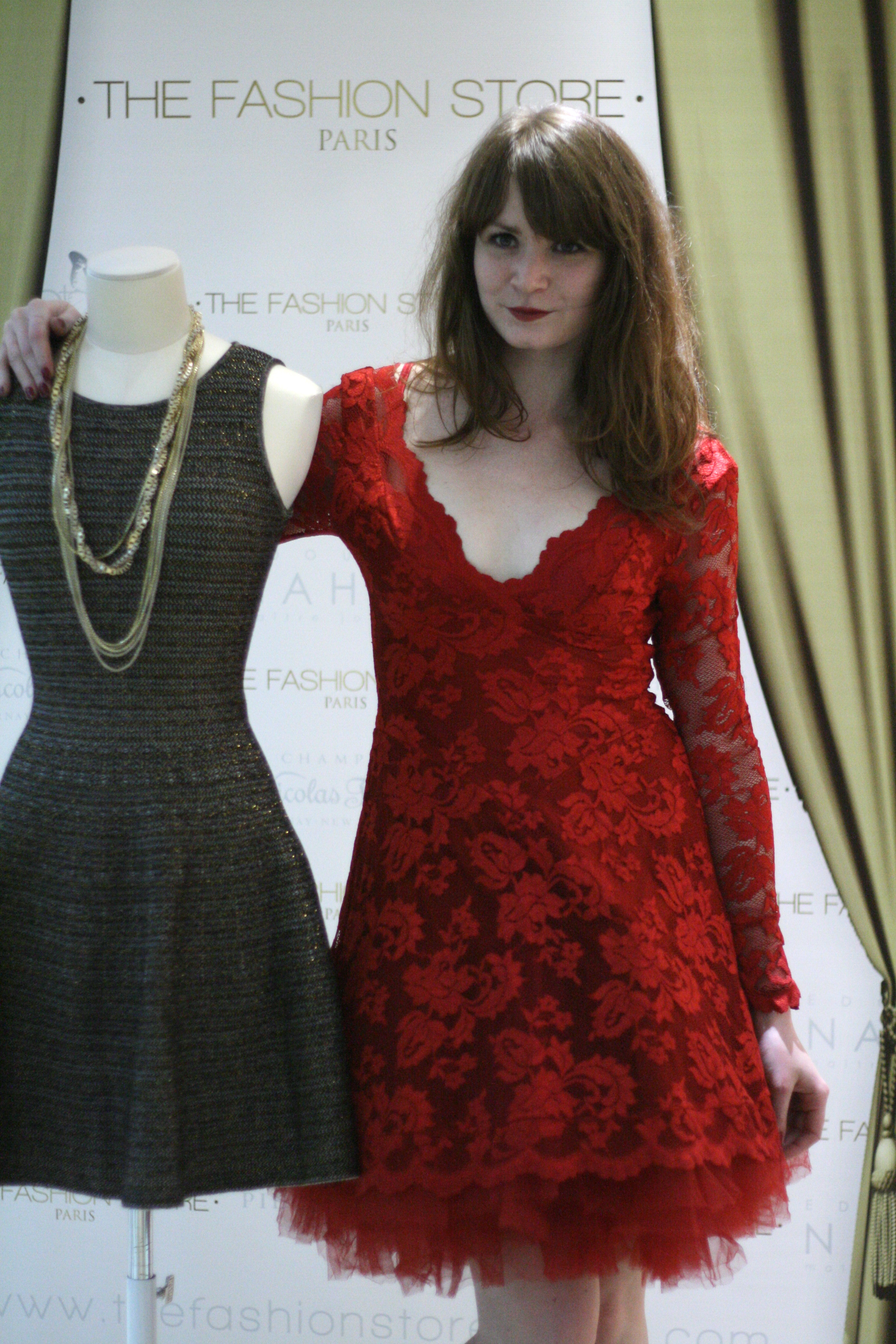 robe rouge dentelle fashion store